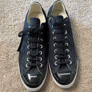 Converse Black Canvas Sneakers with White Soles